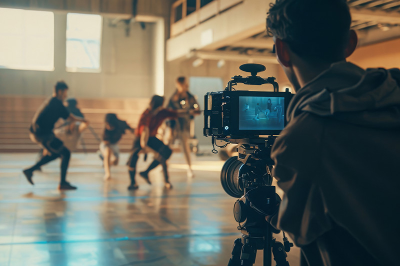 videographer taking a video of dance session
