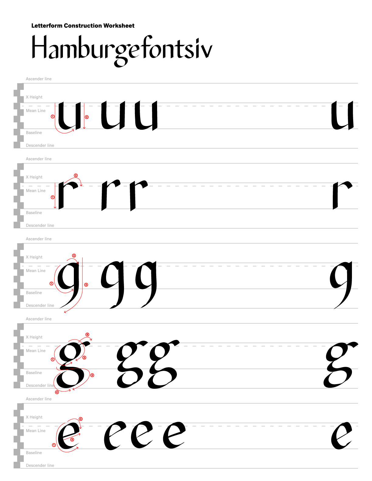 process work for Hamburgfontsiv